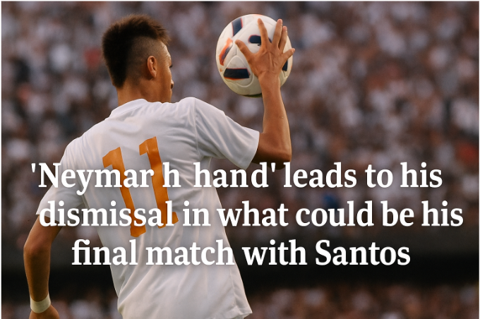 "Neymar's Hand" Leads to His Dismissal in What Could Be His Final Match with Santos